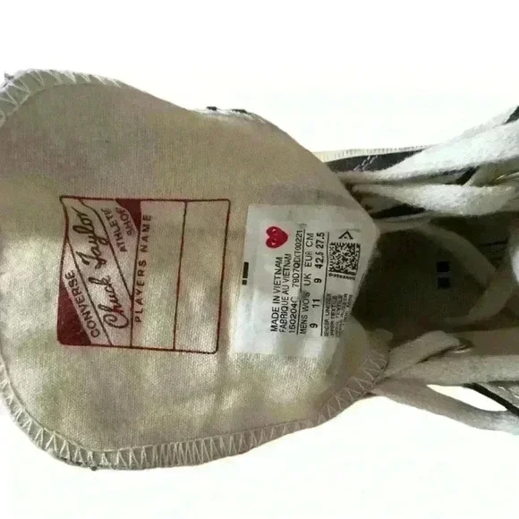 Converse x PLAY Comme des Garçons Chuck 70 men sz 9 - Picture 7 of 9